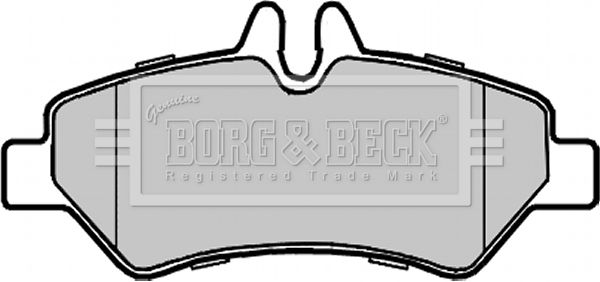 BORG & BECK Комплект тормозных колодок, дисковый тормоз BBP1975